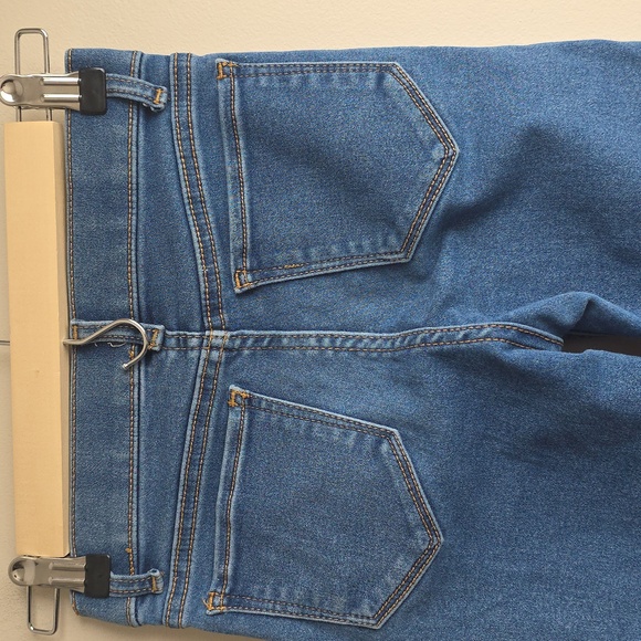 Wonder Nation Blue Kids Jeans with Pink Floral Embroidery - Picture 10 of 10